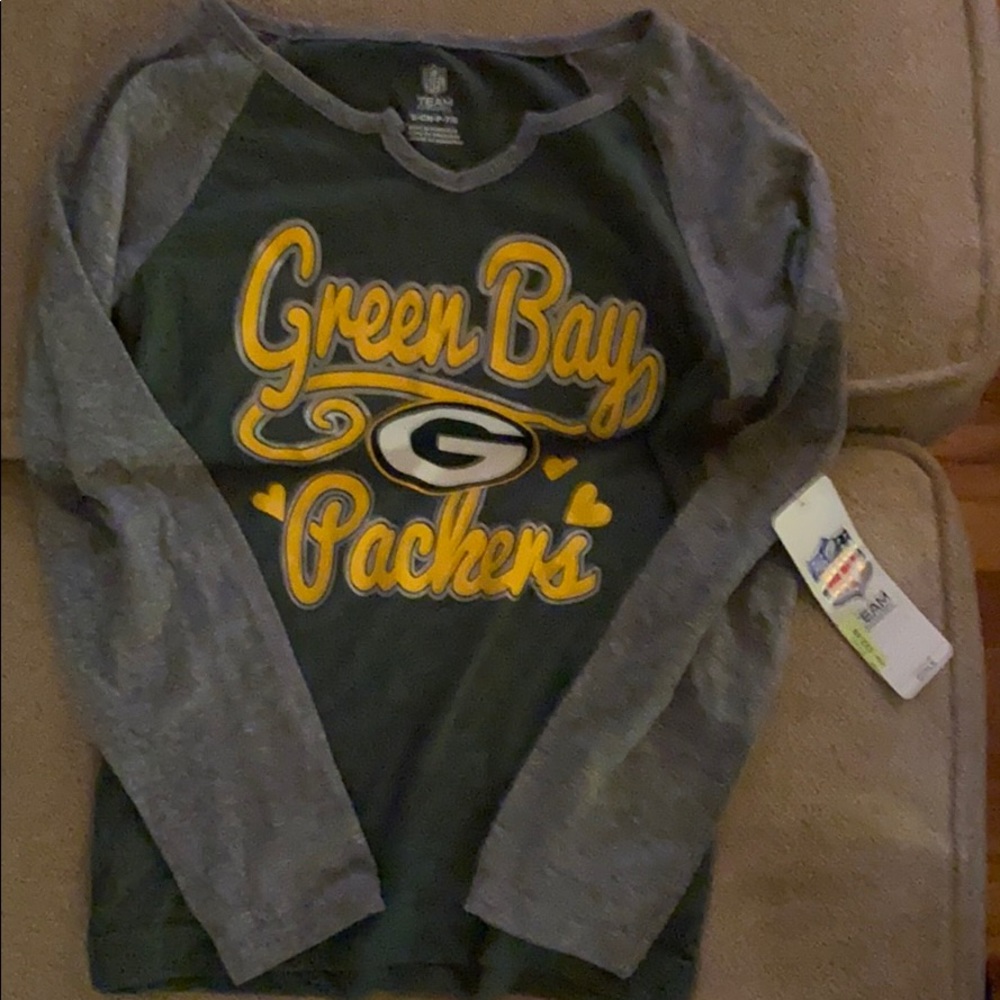 Girls size 7/8 Green Bay Packers top Brand New